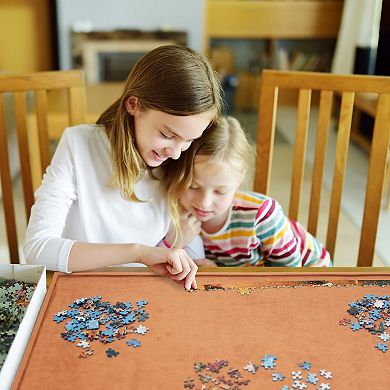 Jumbl 2,000-pieces Puzzle Board, 27 X 39", Portable Jigsaw Puzzle Table With Cover & Felt Surface