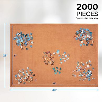 Jumbl 2,000-pieces Puzzle Board, 27 X 39", Portable Jigsaw Puzzle Table With Cover & Felt Surface