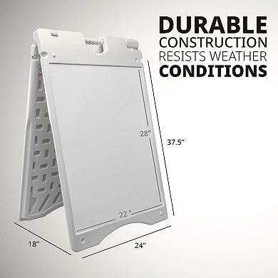 Jumbl A Frame Sandwich Board 22 X 28” Display Sidewalk Sign With Pvc Sign Protector