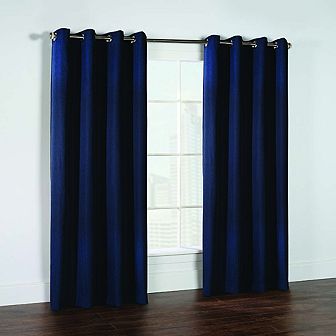 Room Darkening Textured Fabric Created Dramatically Reduce Light Grommet Curtain Panel