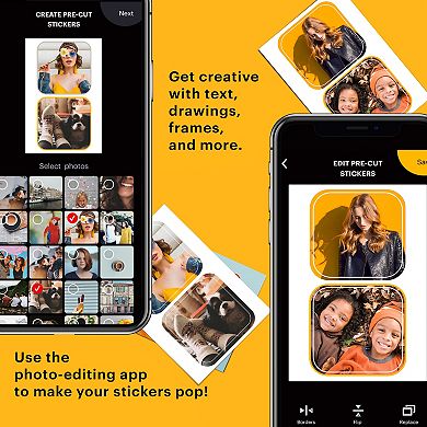 Kodak Premium Pre-cut Sticker Zink Photo Paper 2x3" (30 Sheets) Compatible With Kodak Step Printer