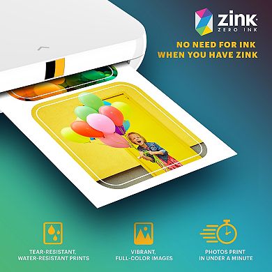 Kodak Premium Pre-cut Sticker Zink Photo Paper 2x3" (30 Sheets) Compatible With Kodak Step Printer