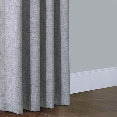 Solid Textured Home Or Office Light Filtering Grommet Curtain Panel