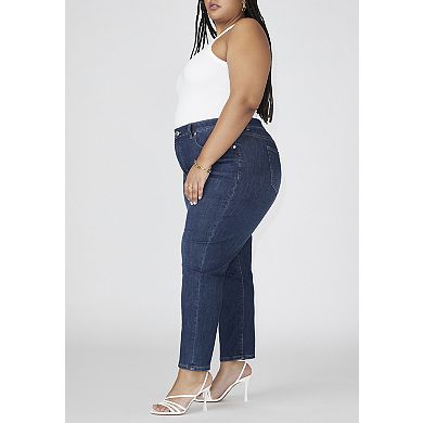 ELOQUII Women's Plus Size The Leigh Super Stretch Slim Leg Jean