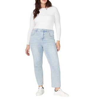 ELOQUII Women's Plus Size The Leigh Super Stretch Slim Leg Jean
