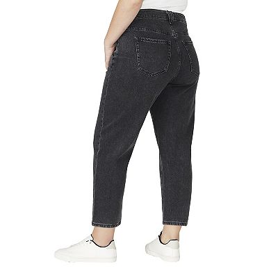 ELOQUII Women's Plus Size The Naomi Comfort Stretch Straight Leg Jean Crop
