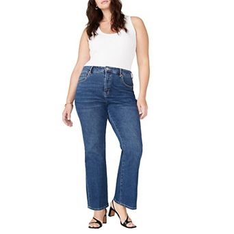 ELOQUII Women's Plus Size The Flare Leg Jean