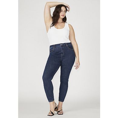 ELOQUII Women's Plus Size The Morgan Super Stretch Skinny Leg Jean
