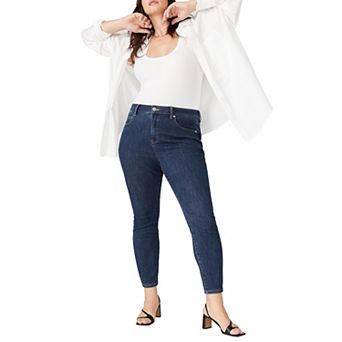 ELOQUII Women's Plus Size The Morgan Super Stretch Skinny Leg Jean