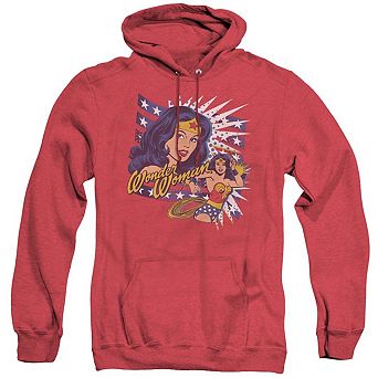 Dco Pop Art Wonder Woman Adult Heather Hoodie