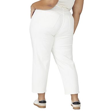 ELOQUII Women's Plus Size The Naomi Comfort Stretch Straight Leg Jean Crop