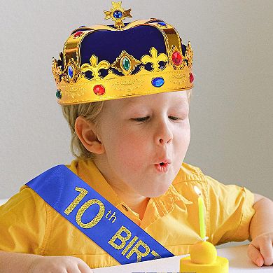 10th Birthday King Crown And Sash For Boys