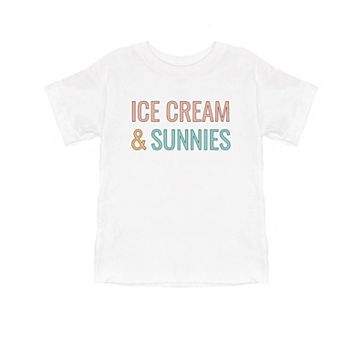 Ice Cream And Sunnies Youth Short Sleeve Graphic Tee