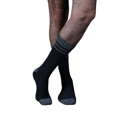 Wool Blended Crew Marled Men 2 Pair Pack Outdoor Hiking Socks