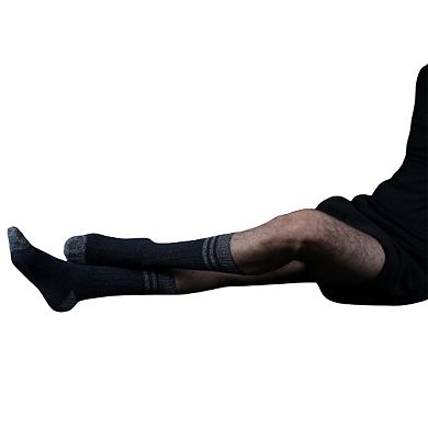 Wool Blended Crew Marled Men 2 Pair Pack Outdoor Hiking Socks