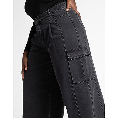 ELOQUII Women's Plus Size Wide Leg Cargo Jean