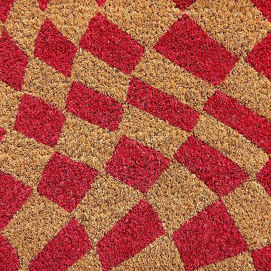 Town & Country Terra Emmett Groovy Checkerboard Outdoor Door Mat