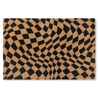 Town & Country Terra Emmett Groovy Checkerboard Outdoor Door Mat