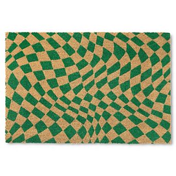 Town & Country Terra Emmett Groovy Checkerboard Outdoor Door Mat