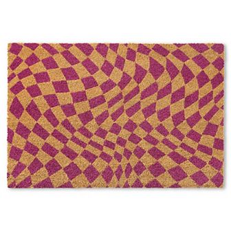 Town & Country Terra Emmett Groovy Checkerboard Outdoor Door Mat
