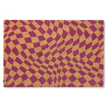 Town & Country Terra Emmett Groovy Checkerboard Outdoor Door Mat