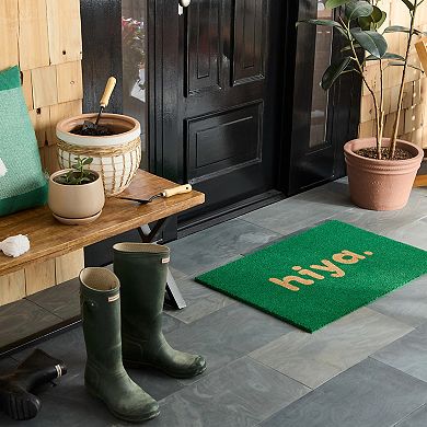 Town & Country Terra Hiya Painted Welcome Outdoor Door Mat