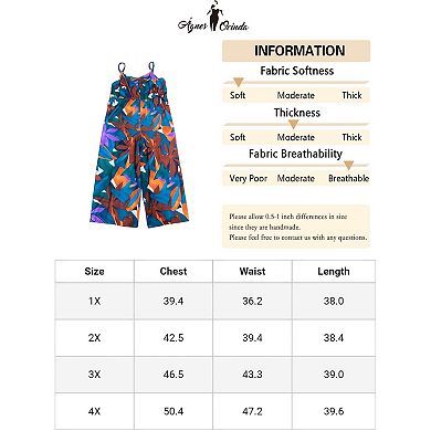 Women's Plus Size Spaghetti Strap Adjustable Jumpsuits Stretch Pants Romper Jumpsuit