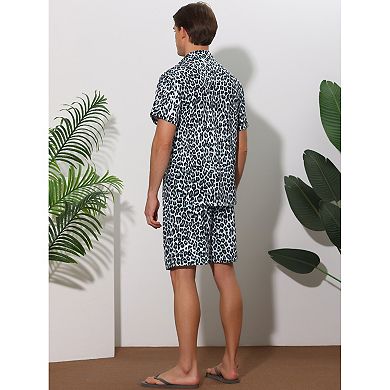 Animal Printed Hawaiian Sets For Men's Summer 2 Pieces Pattern Shirts And Shorts Sets