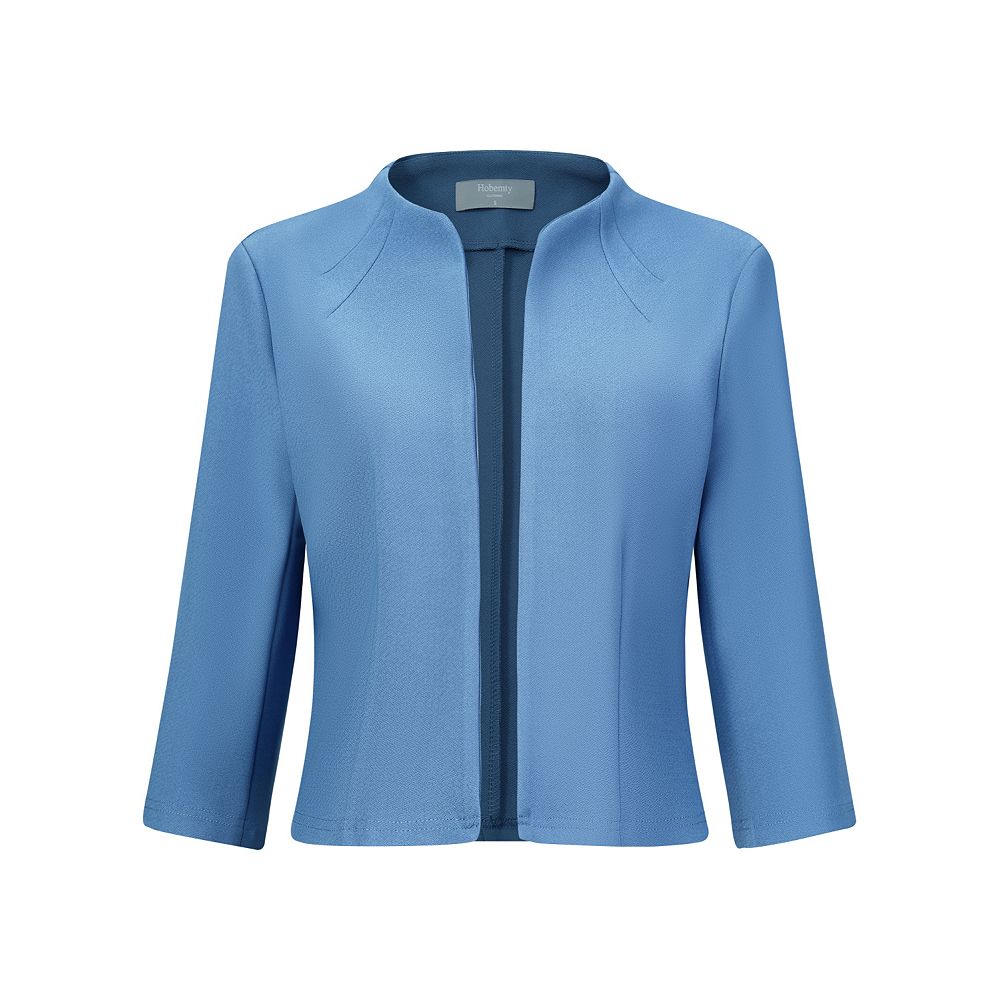 Hooded Wool Coat Women, Blue Wool Winter Coat, Asymmetric
