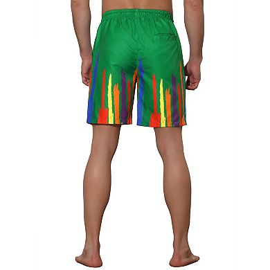 Men's Summer Lightweight Elastic Waist Colorful Printed Board Shorts