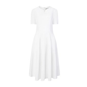 Women's Office Dresses Split Neck Short Sleeve Work A-Line Dress