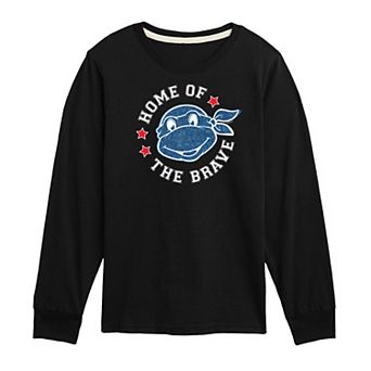 Boys 8-20 Teenage Mutant Ninja Turtles Born Raised USA Long Sleeve Graphic Tee