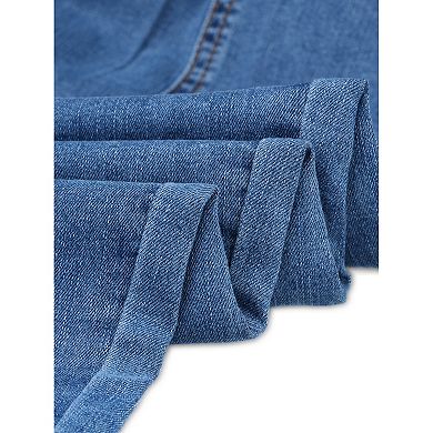 Women's Casual High Elastic Denim Pants Stretchy Tapered Mom Jeans