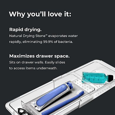 Madesmart Drying Stone Expandable Dental Care Organizer