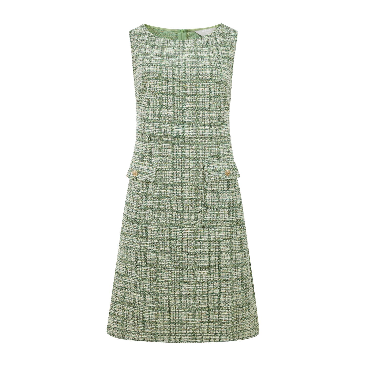 green emerald velvet dress Women's Portia Green Multi Plaid Tweed Shift Dress | Size: L