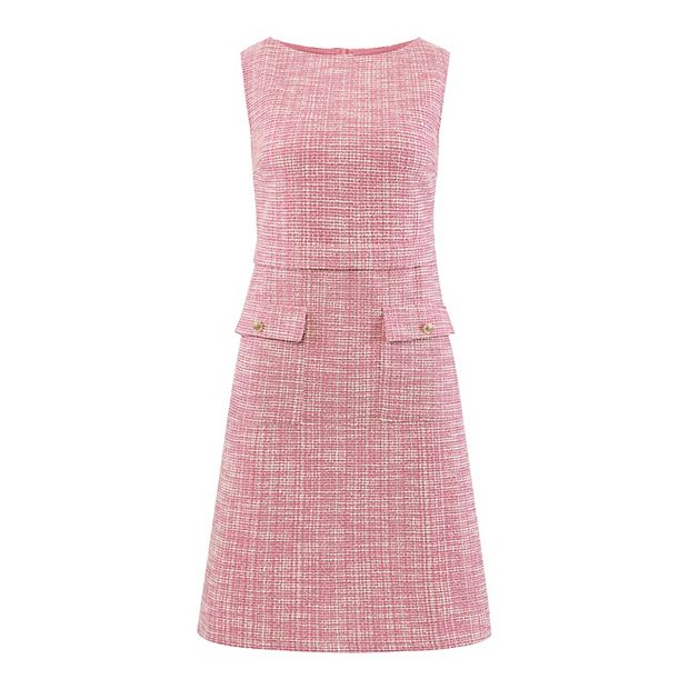 slim fit dress slacks Navy Tweed Mini Dress - All Dresses main image 1