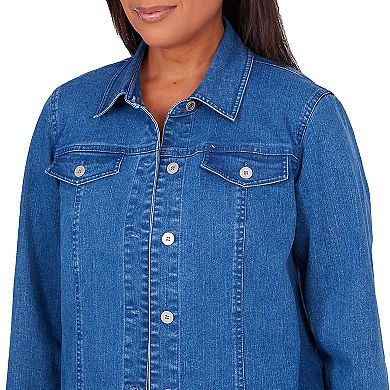 Petite Alfred Dunner Classic Fit Denim Jean Jacket