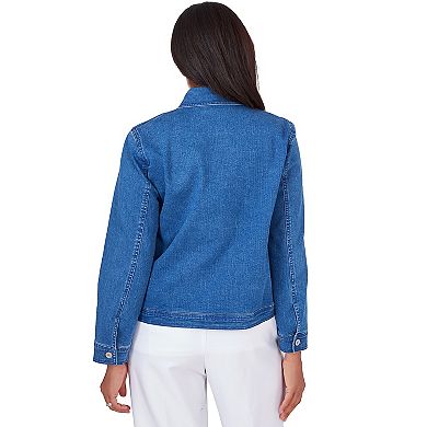 Petite Alfred Dunner Classic Fit Denim Jean Jacket