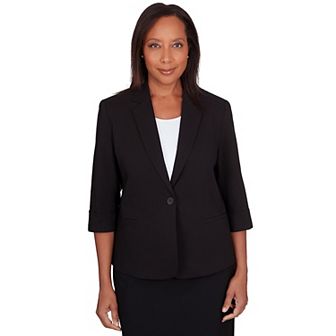 Petite Alfred Dunner 3/4-Sleeve Classic Fit Jacket