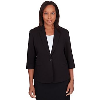 Petite Alfred Dunner 3/4-Sleeve Classic Fit Jacket