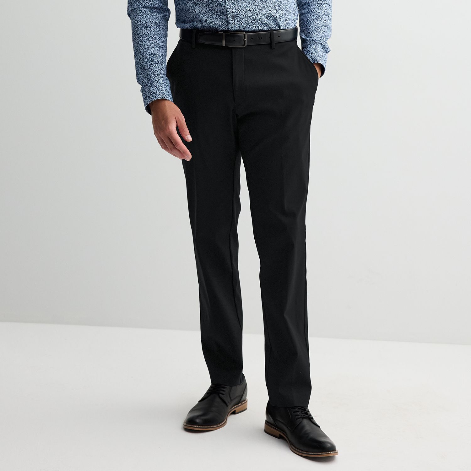 Мужские брюки Apt. 9 Premier Flex Slim-Fit Stretch Dress Pants, цвет: Чёрный