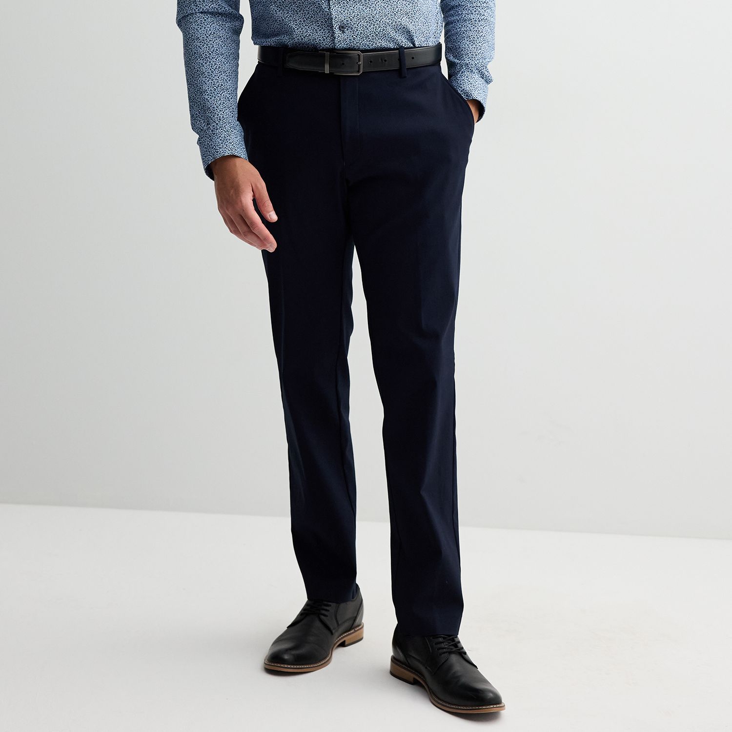 Pantalon Homme Apt. 9 Modern Fit - Coupe Droite Stretch Noir - Taille 33x30/32 - Neuf Avec étiquettes