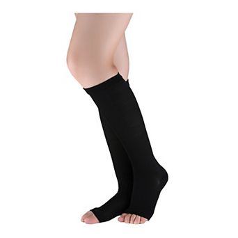 Unisex Toeless Compression Socks Knee High Breathable High Stretchy