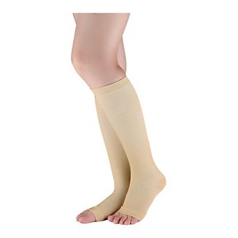 Unisex Toeless Compression Socks Knee High Breathable High Stretchy