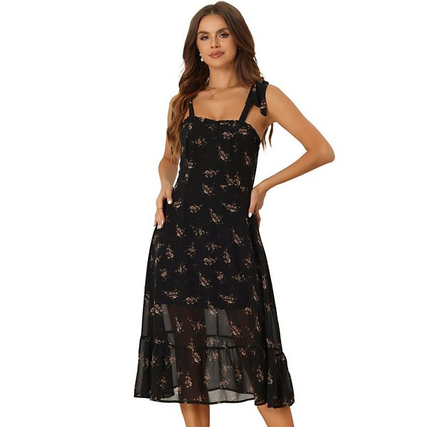 Sexy Floral Tie-Strap Beach Dress Set