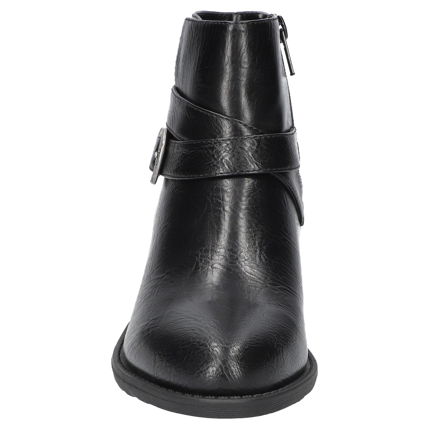 Easy Street Women's Verna Ankle Boot - Block Heel Bootie With Comfort Wave & Rush Detail