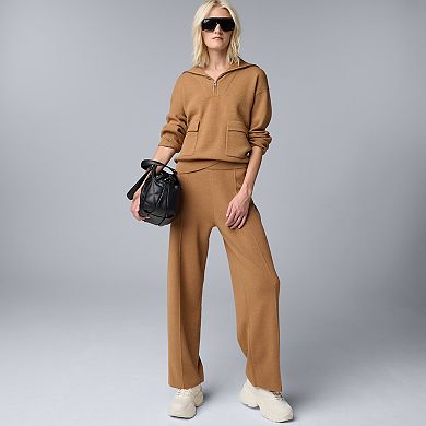 Women's Simply Vera Vera Wang Half-Zip Sweater Pullover