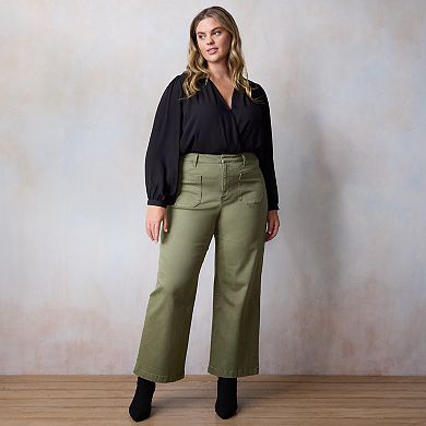 Plus Size LC Lauren Conrad Super High Rise Plus Denim Trousers