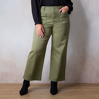 Plus Size LC Lauren Conrad Super High Rise Plus Denim Trousers