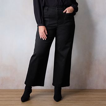 Plus Size LC Lauren Conrad Super High Rise Plus Denim Trousers